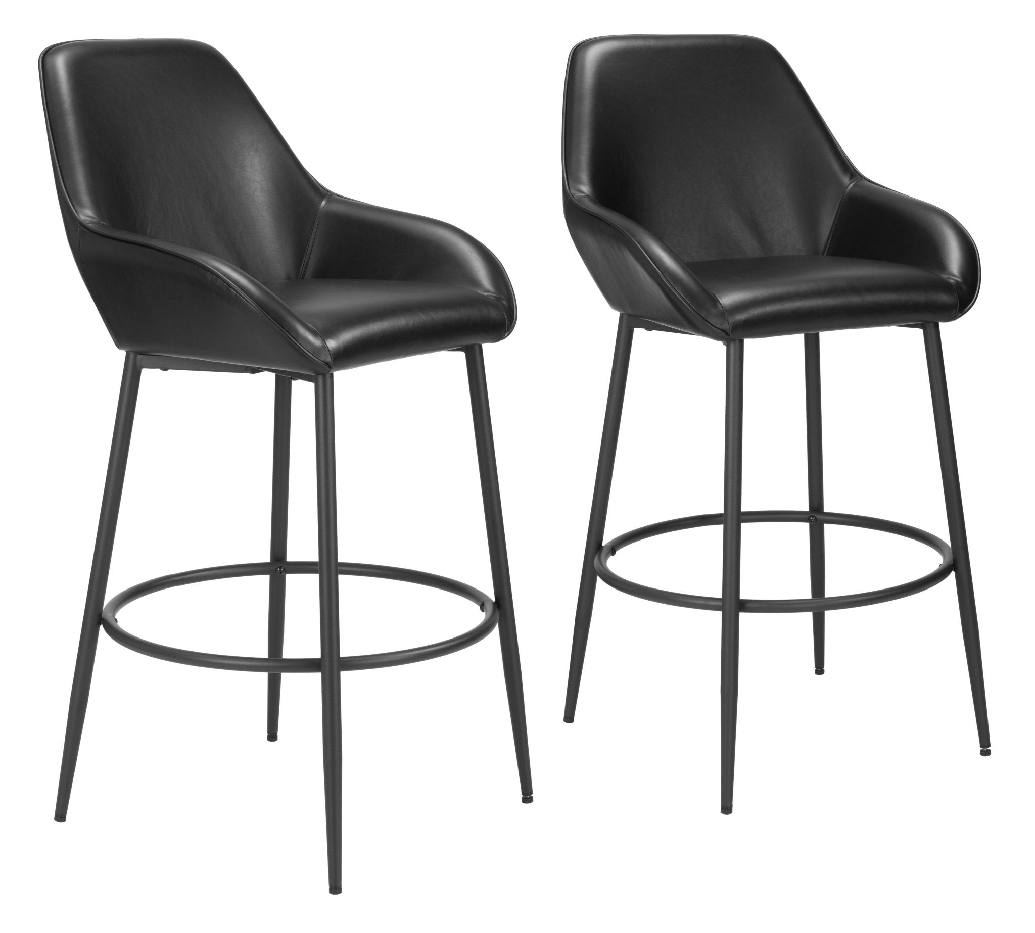 Vila Barstool (Set of 2) Black - Cozy Roots Decor