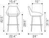 Vila Barstool (Set of 2) Brown - Cozy Roots Decor