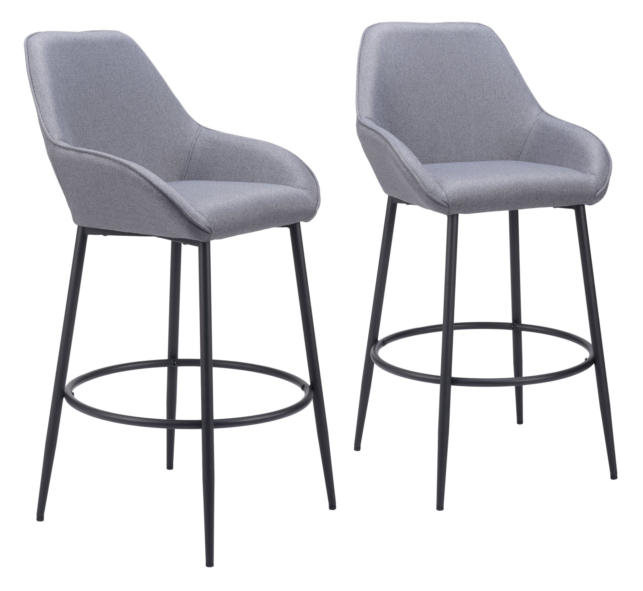 Vila Barstool (Set of 2) Gray - Cozy Roots Decor