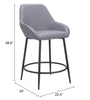 Vila Counter Stool (Set of 2) Gray - Cozy Roots Decor