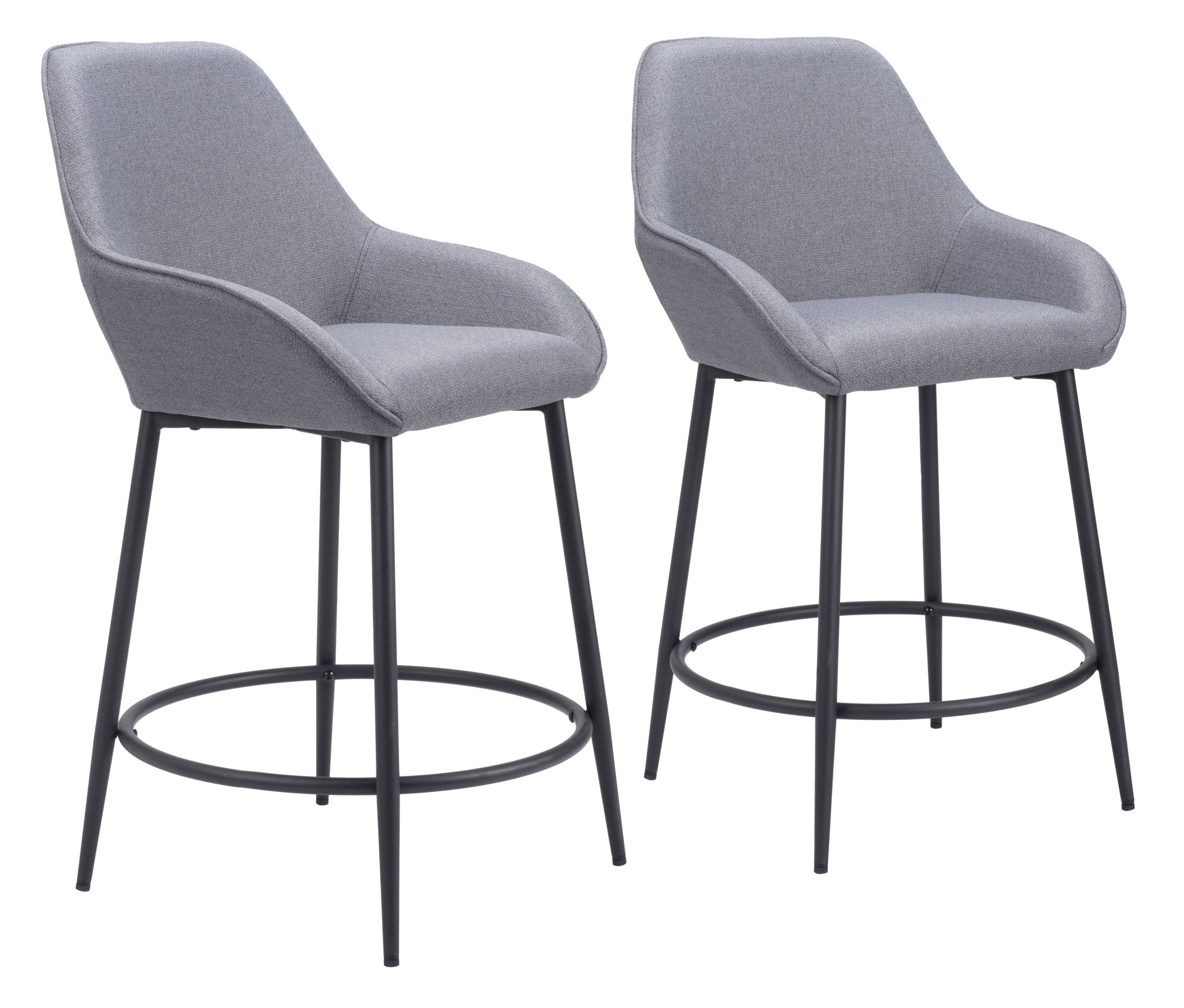 Vila Counter Stool (Set of 2) Gray - Cozy Roots Decor