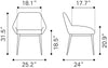 Vila Dining Chair (Set of 2) Brown - Cozy Roots Decor