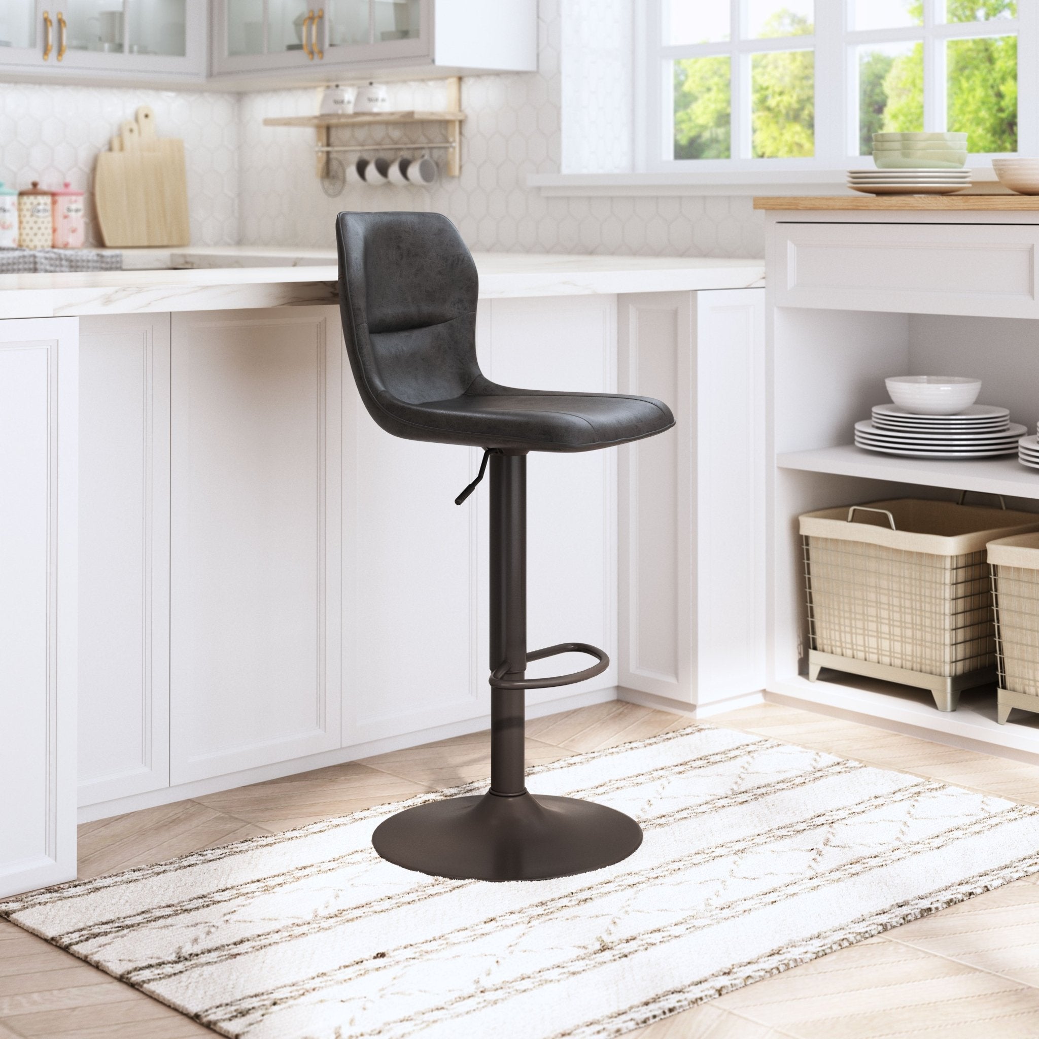 Vital Barstool Vintage Black & Dark Bronze - Cozy Roots Decor