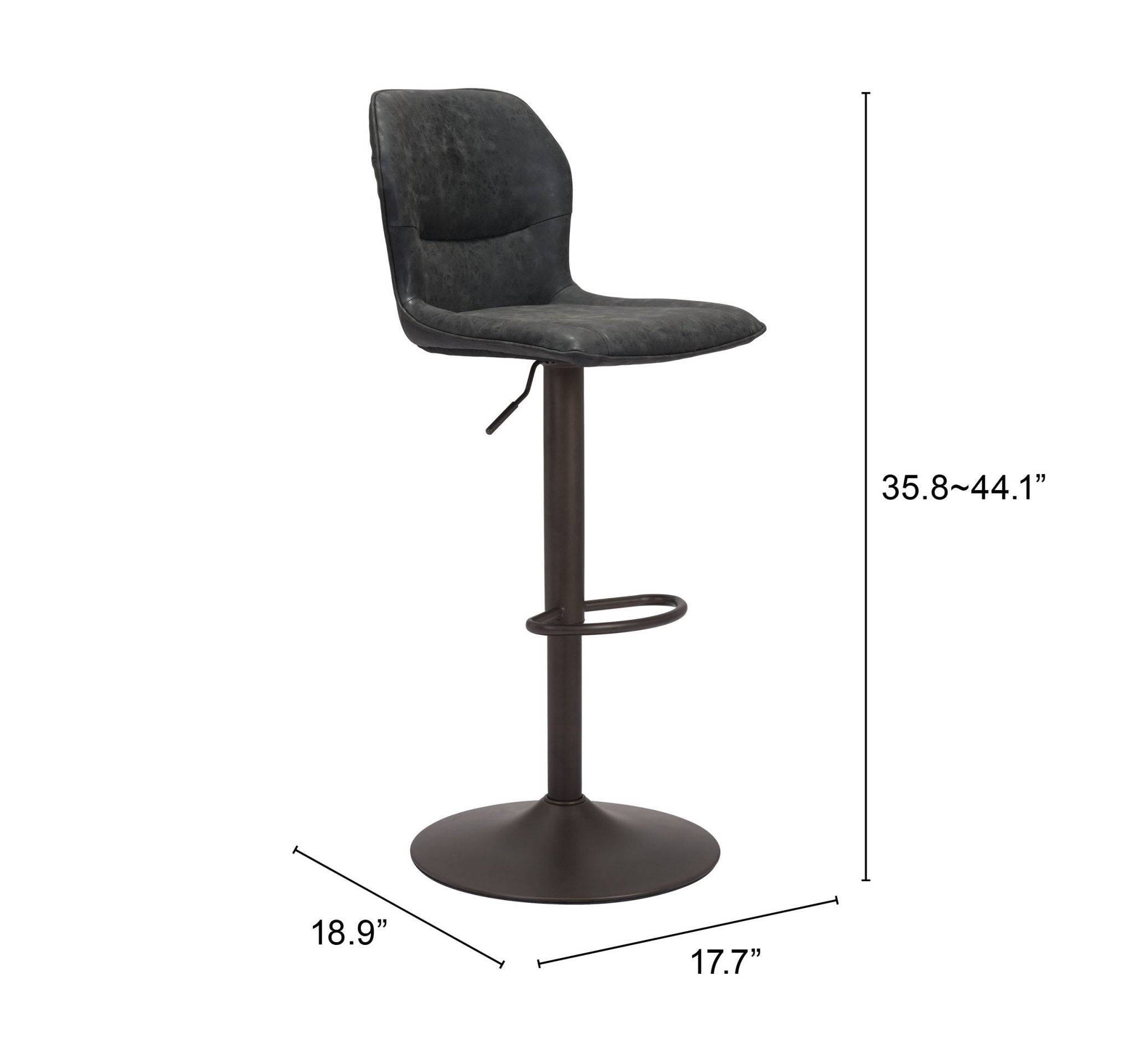 Vital Barstool Vintage Black & Dark Bronze - Cozy Roots Decor