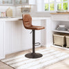 Vital Barstool Vintage Brown & Dark Bronze - Cozy Roots Decor