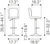 Vital Barstool Vintage Brown & Dark Bronze - Cozy Roots Decor