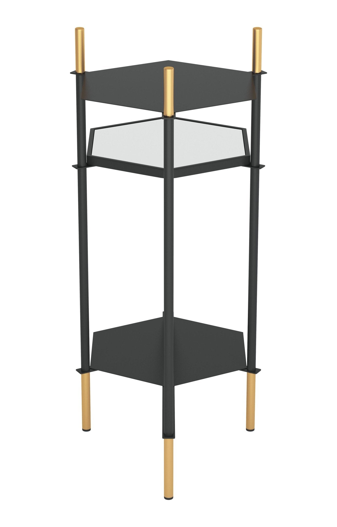William Side Table Black & Gold - Cozy Roots Decor