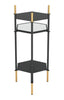 William Side Table Black & Gold - Cozy Roots Decor