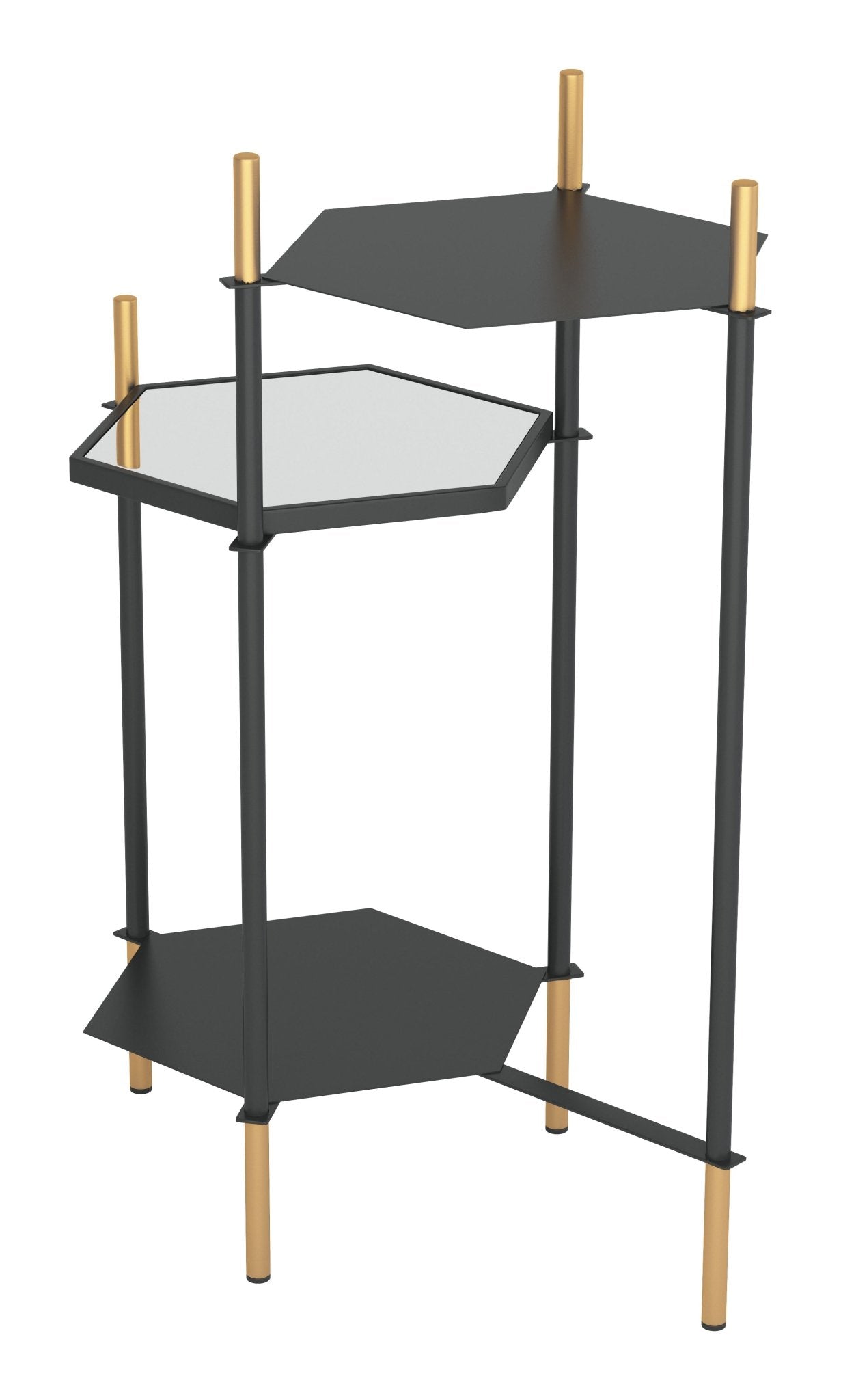 William Side Table Black & Gold - Cozy Roots Decor