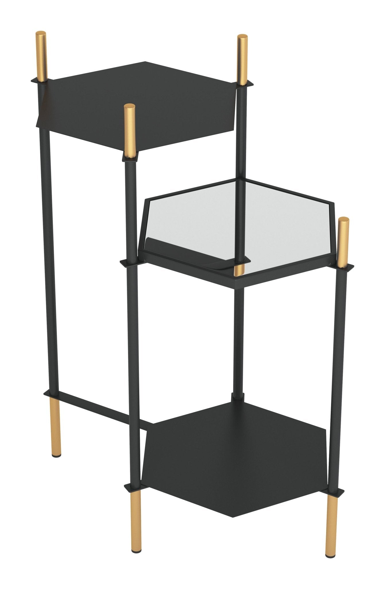 William Side Table Black & Gold - Cozy Roots Decor