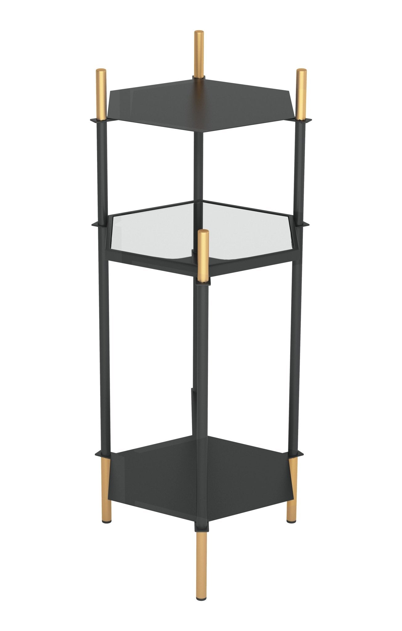 William Side Table Black & Gold - Cozy Roots Decor