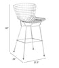 Wire Barstool (Set of 2) Chrome - Cozy Roots Decor