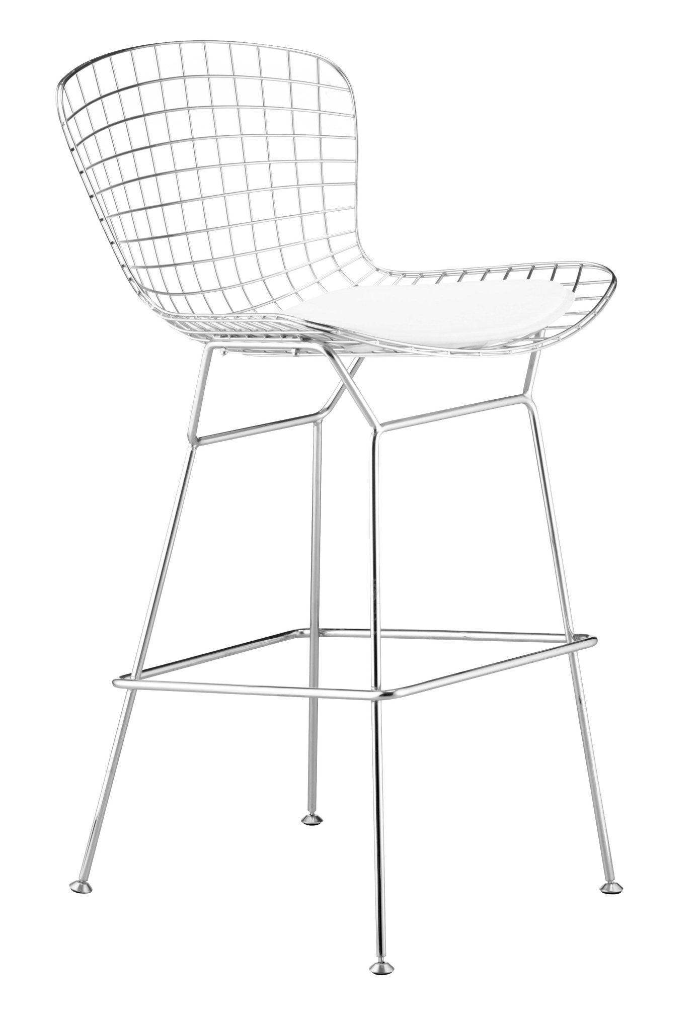 Wire Barstool (Set of 2) Chrome - Cozy Roots Decor