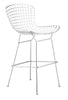 Wire Barstool (Set of 2) Chrome - Cozy Roots Decor