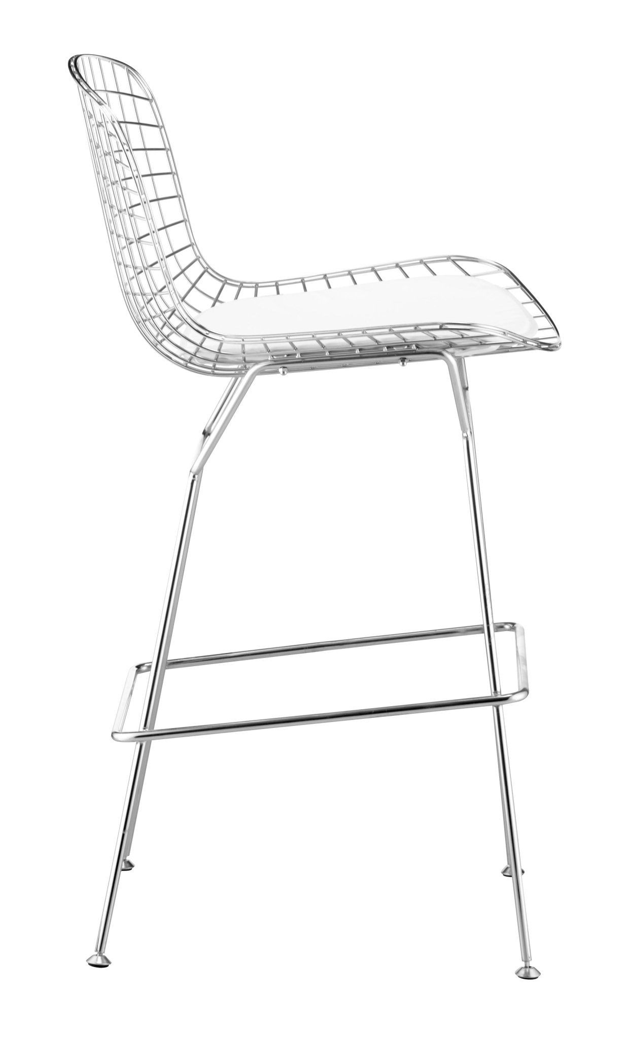 Wire Barstool (Set of 2) Chrome - Cozy Roots Decor