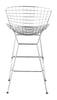 Wire Barstool (Set of 2) Chrome - Cozy Roots Decor