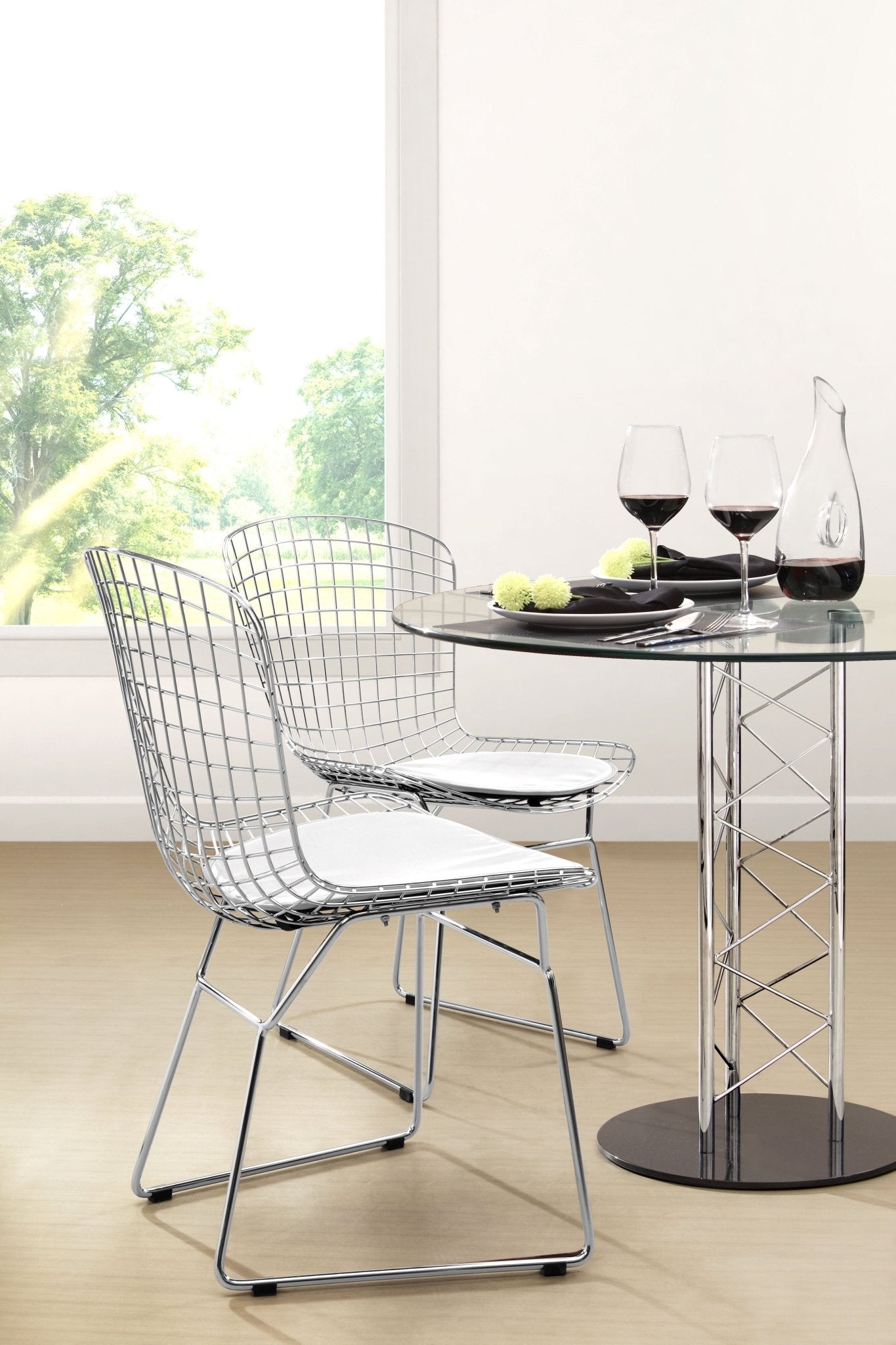 Wire Chair Cushion White - Cozy Roots Decor