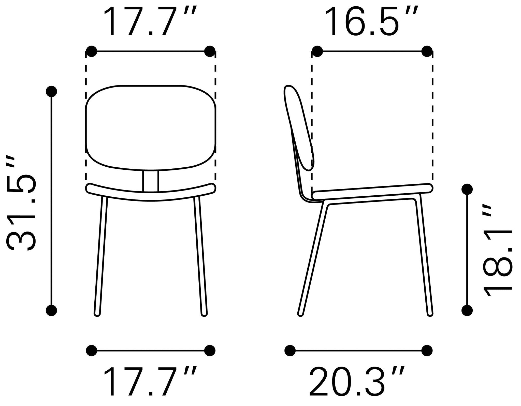 Worcester Dining Chair (Set of 2) Beige & Brown - Cozy Roots Decor