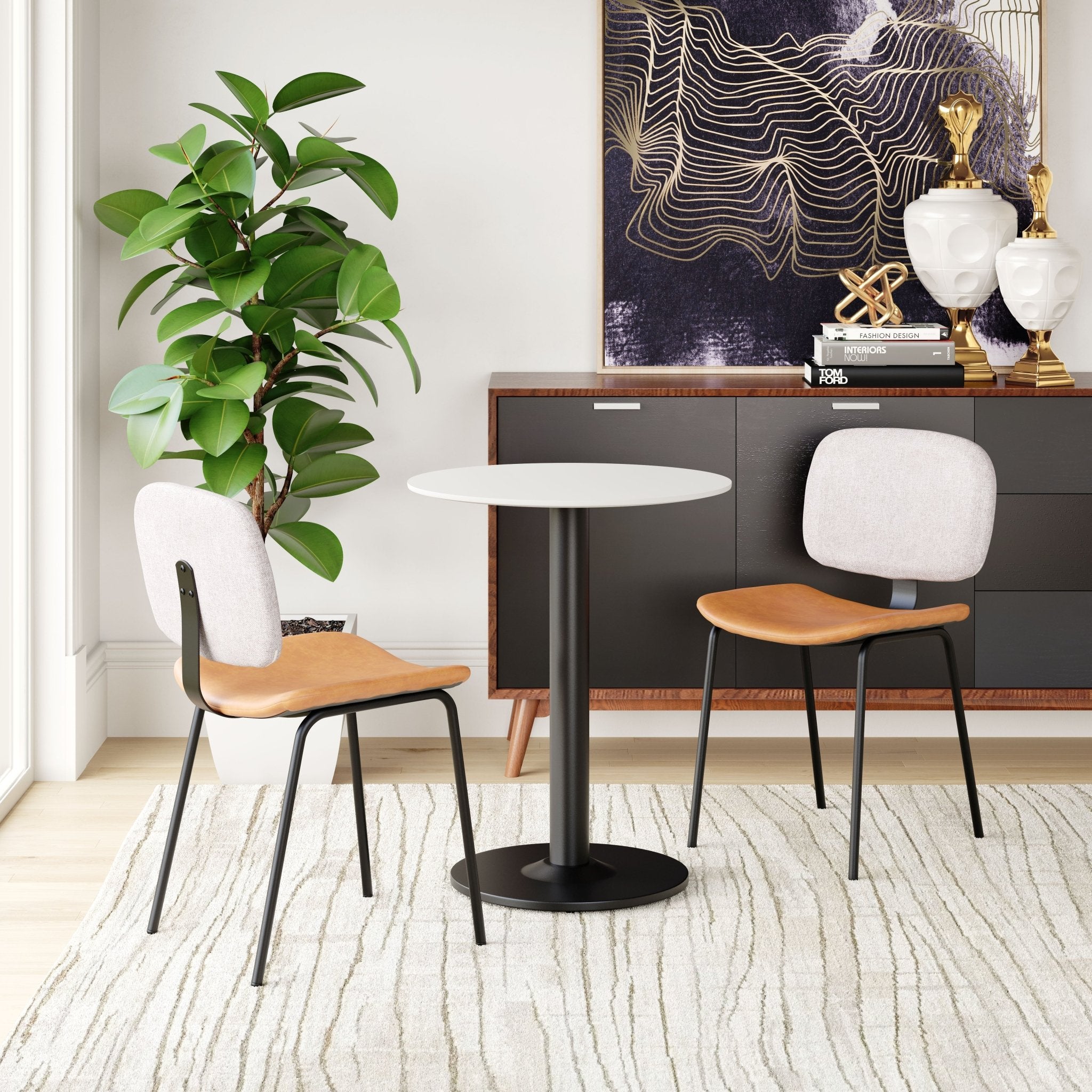 Worcester Dining Chair (Set of 2) Beige & Brown - Cozy Roots Decor