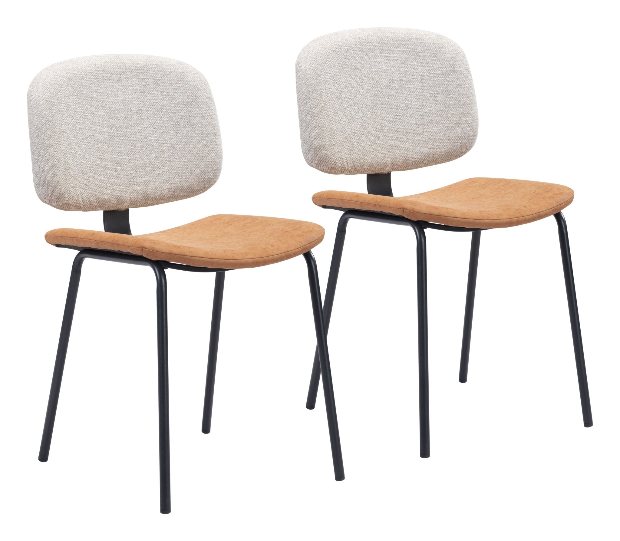 Worcester Dining Chair (Set of 2) Beige & Brown - Cozy Roots Decor