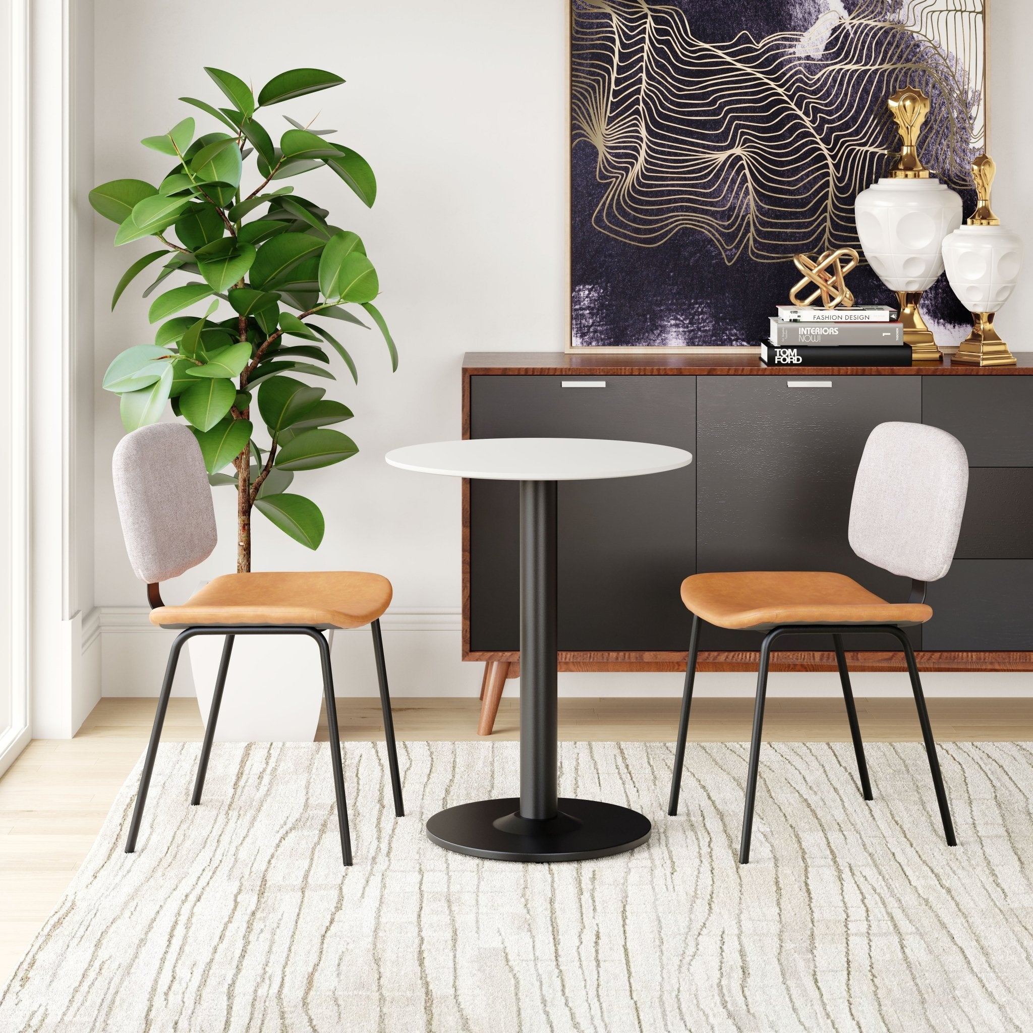 Worcester Dining Chair (Set of 2) Beige & Brown - Cozy Roots Decor
