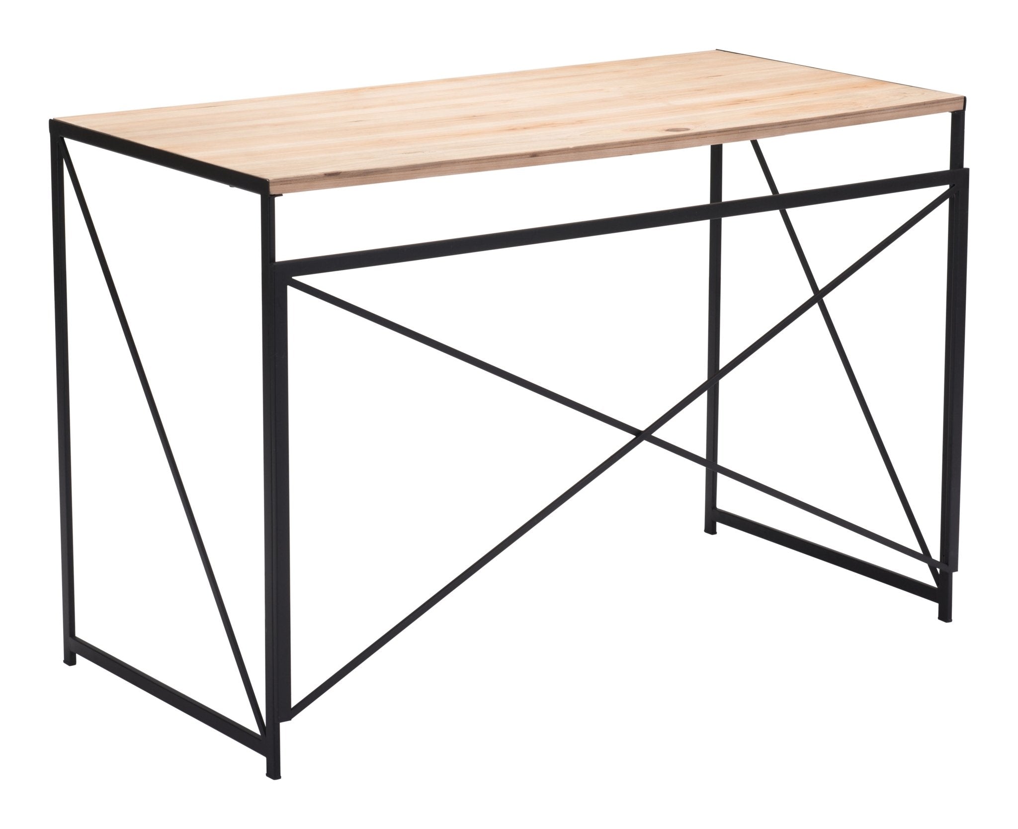 Yazmine Desk Natural & Black - Cozy Roots Decor