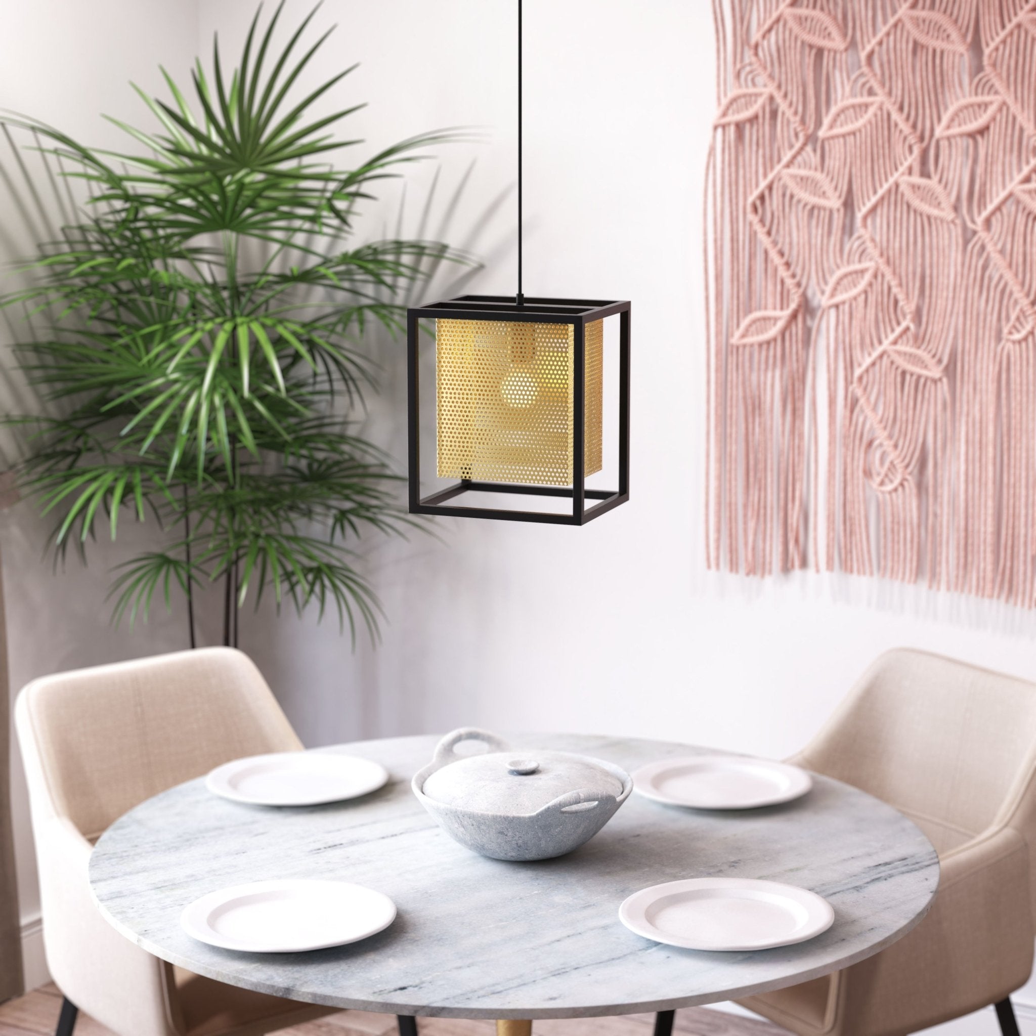 Yves Ceiling Lamp Gold & Black - Cozy Roots Decor