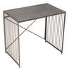 Zemo Desk Gray & Antique Bronze - Cozy Roots Decor