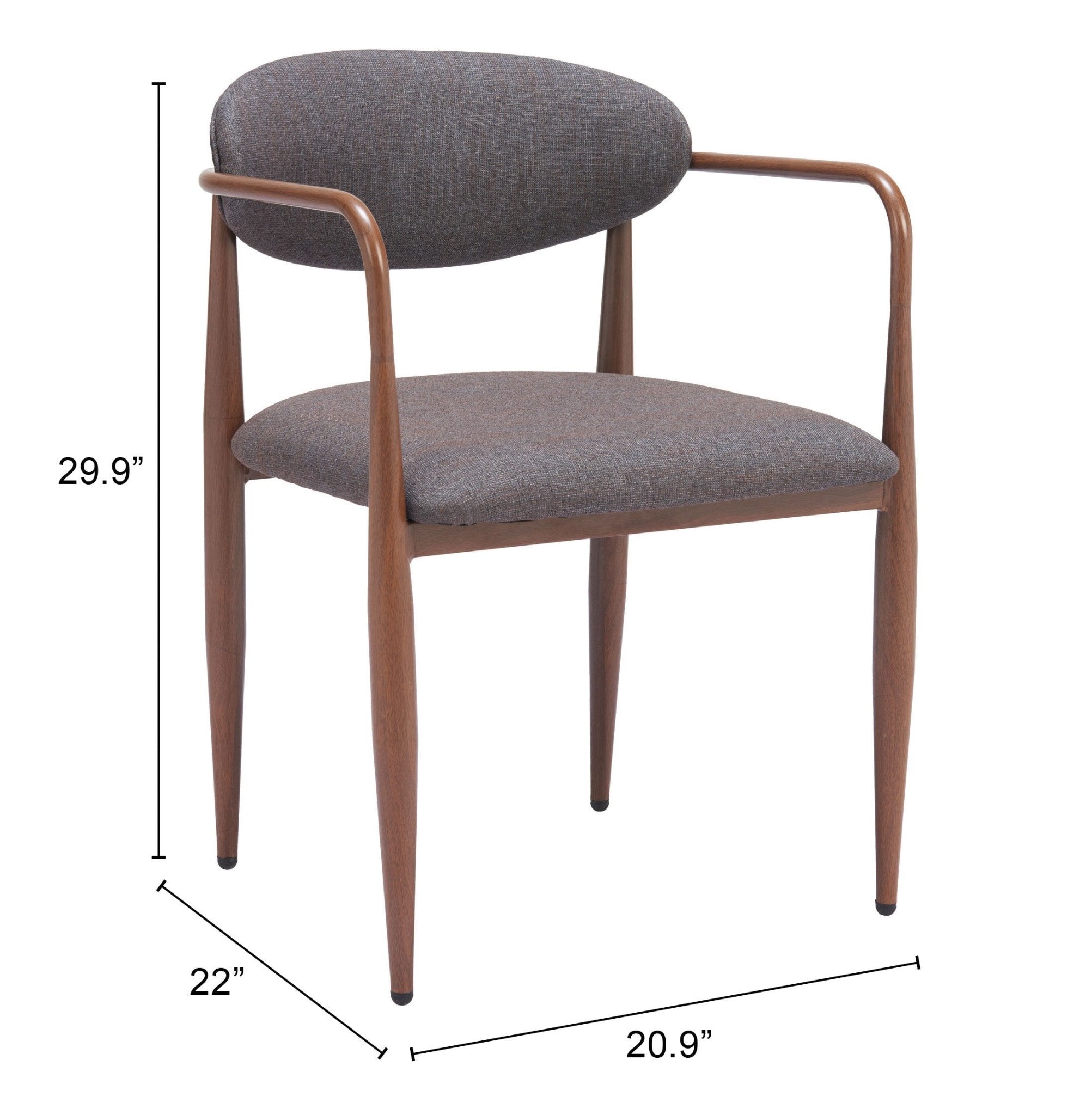 Zens Dining Chair (Set of 2) Truffle Gray - Cozy Roots Decor